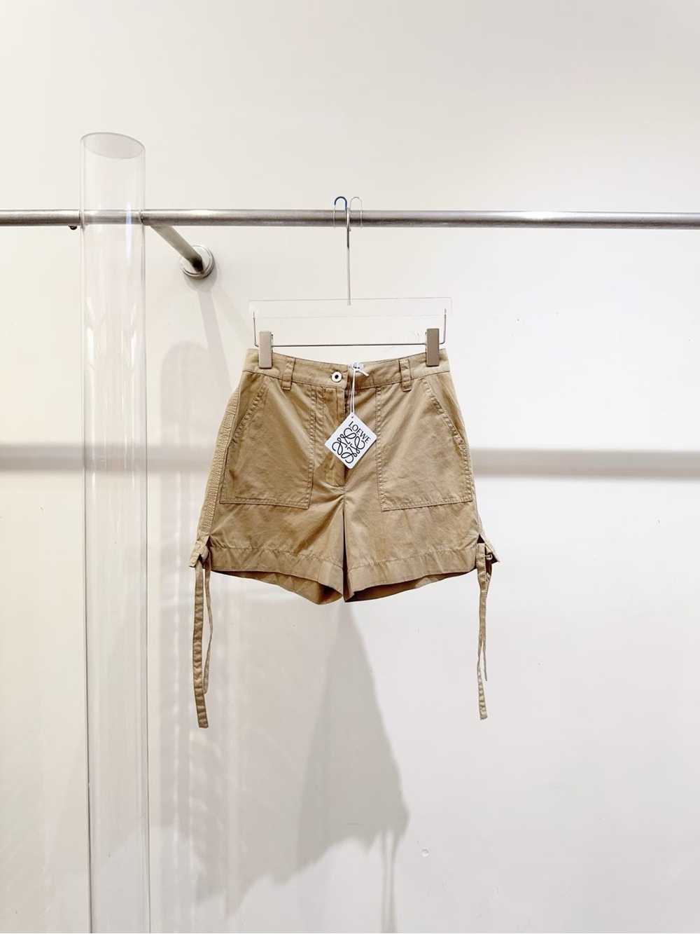 🚩steal Loewe Khaki Utility Bermuda Shorts with Side Ties